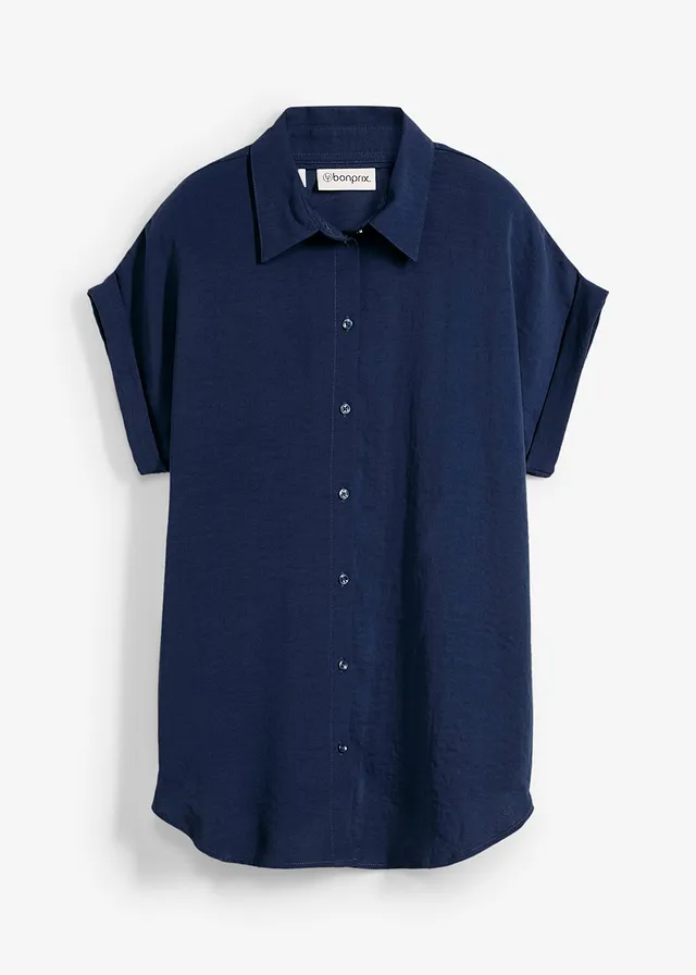 Blouse, Kleur: donkerblauw