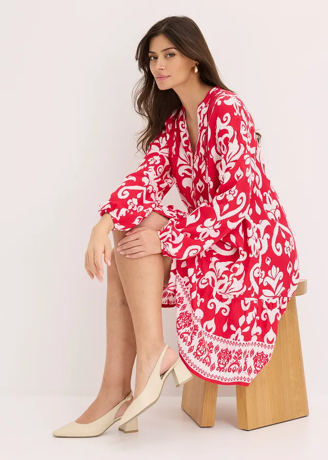 Tuniekjurk magentapink /wit