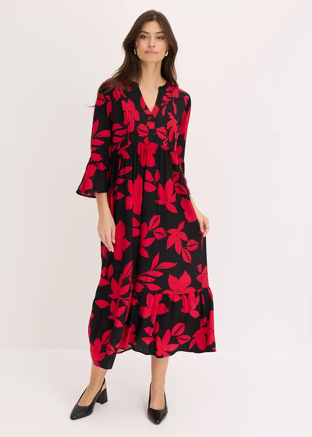 Robe longue en viscose fluide