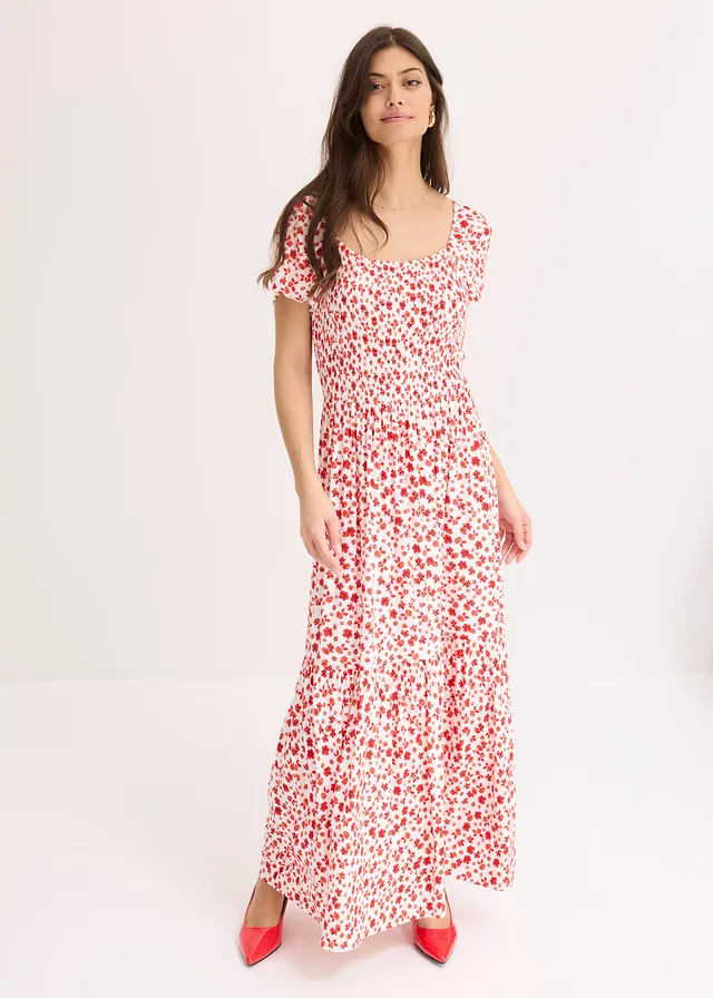 Robe longue en viscose extensible