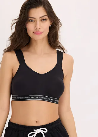 Sport bh, met gemiddelde steun • zwart • bonprix online shop