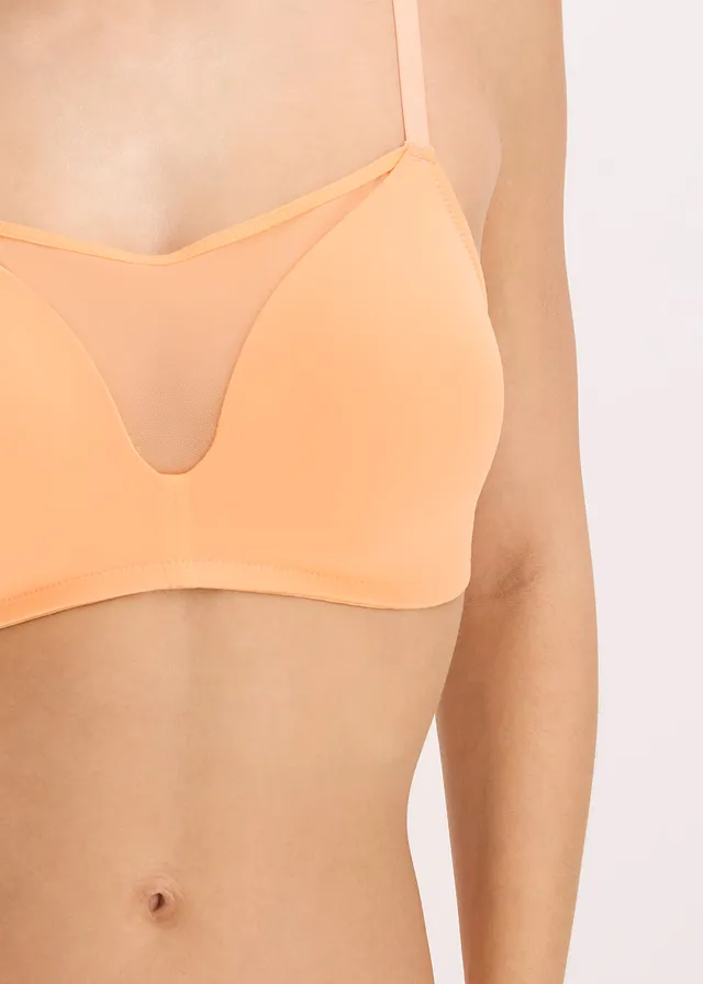 Soutien-gorge à coques et mesh, sans armatures • pêche clair • product-page.page-title-suffix
