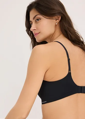 Vattázott Feel Comfort lézerkivágású melltartó merevítő nélkül, Jellyglue betéttel • fekete • bonprix áruház