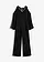 Jumpsuit met overlay en strasversiering, Kleur: zwart