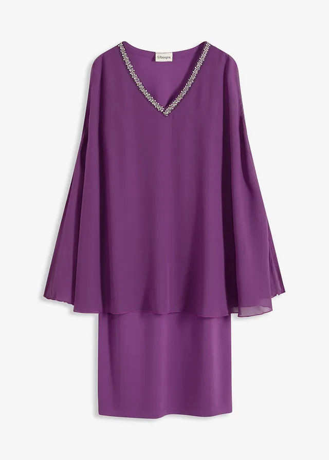 Šifónové šaty so štrasovým zdobením