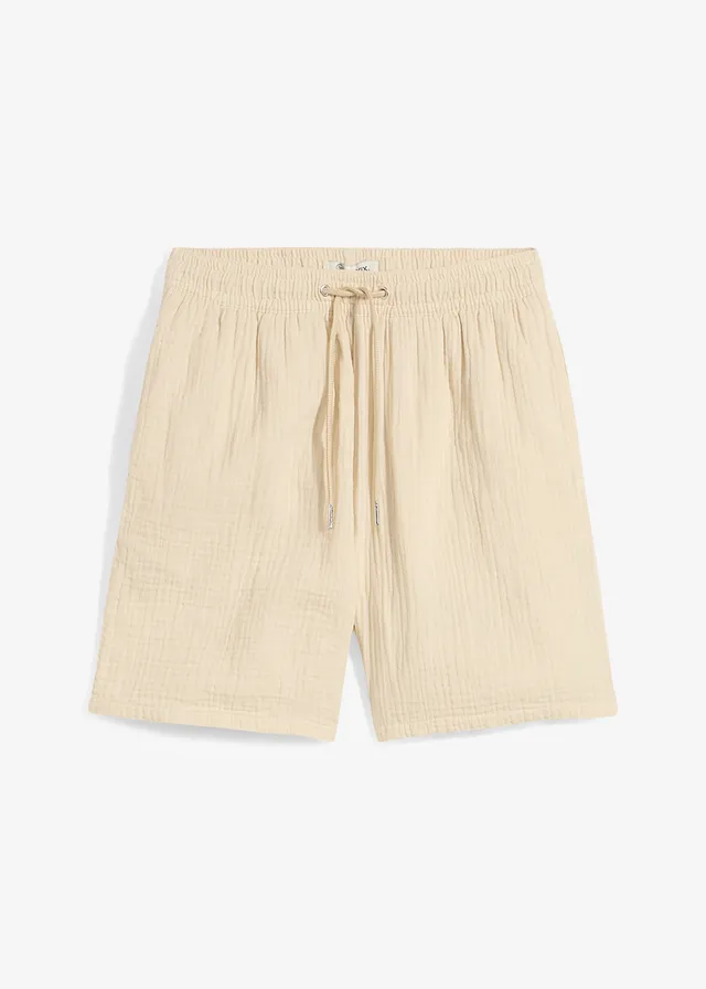Short en gaze de coton, Couleur: sable clair