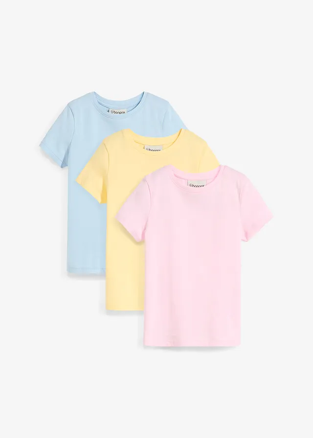 T-shirt van biologisch katoen (set van 3)