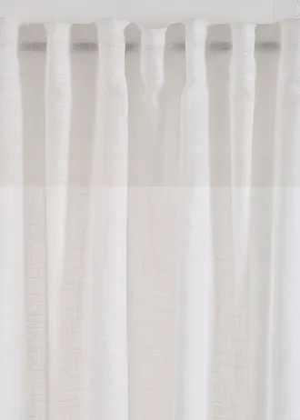 Voilage texturé (1 pce) • blanc • Boutique bonprix