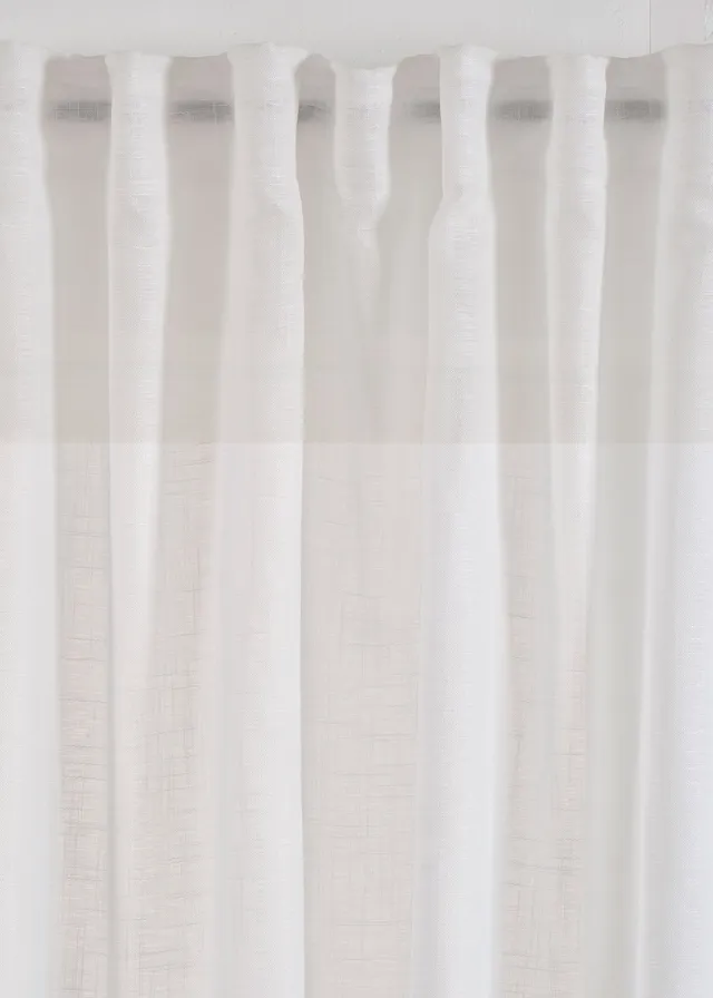 Voilage texturé (1 pce), aussi en extra long • blanc • product-page.page-title-suffix