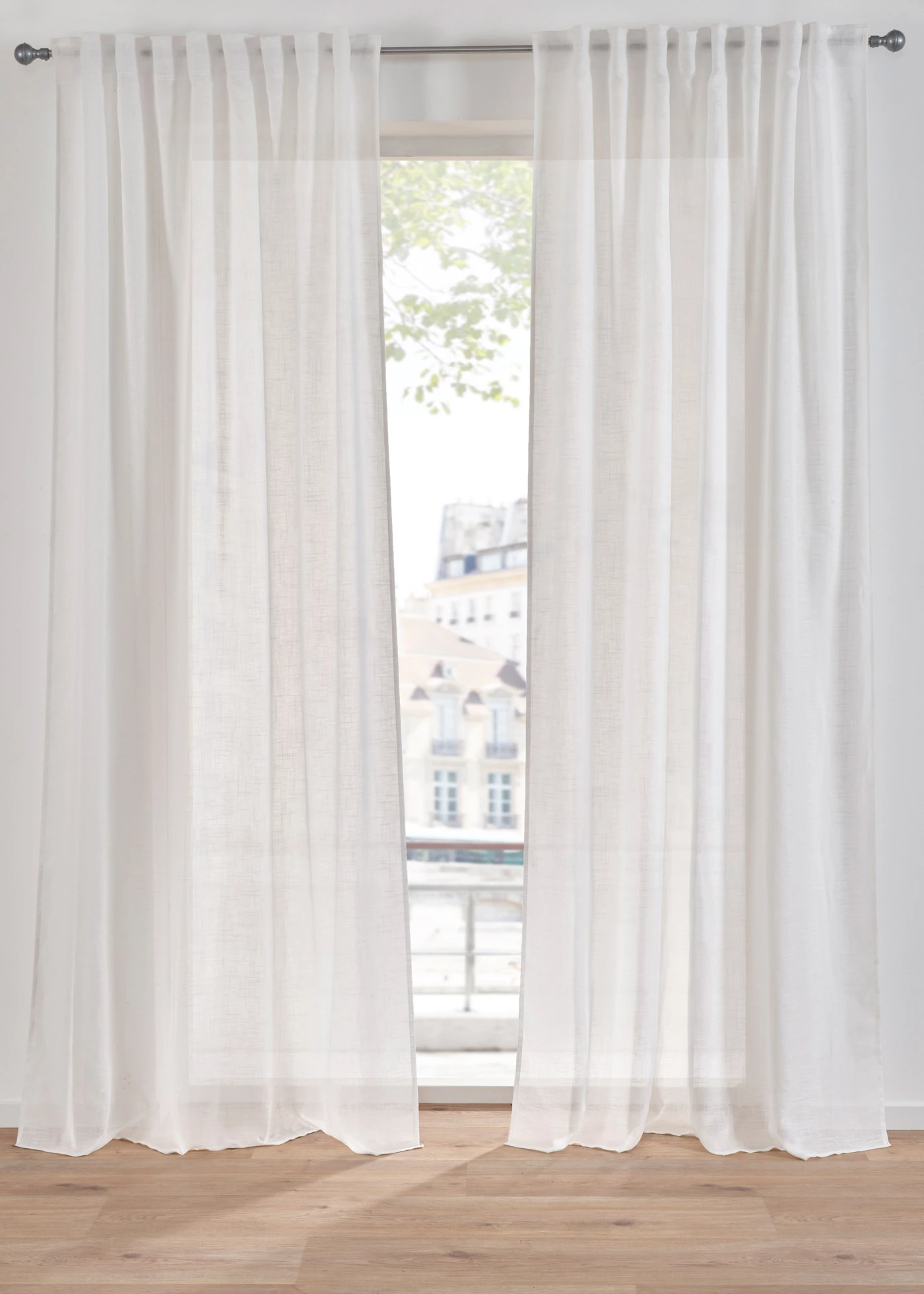 Voilage texturé (1 pce), aussi en extra long • blanc • Boutique bonprix