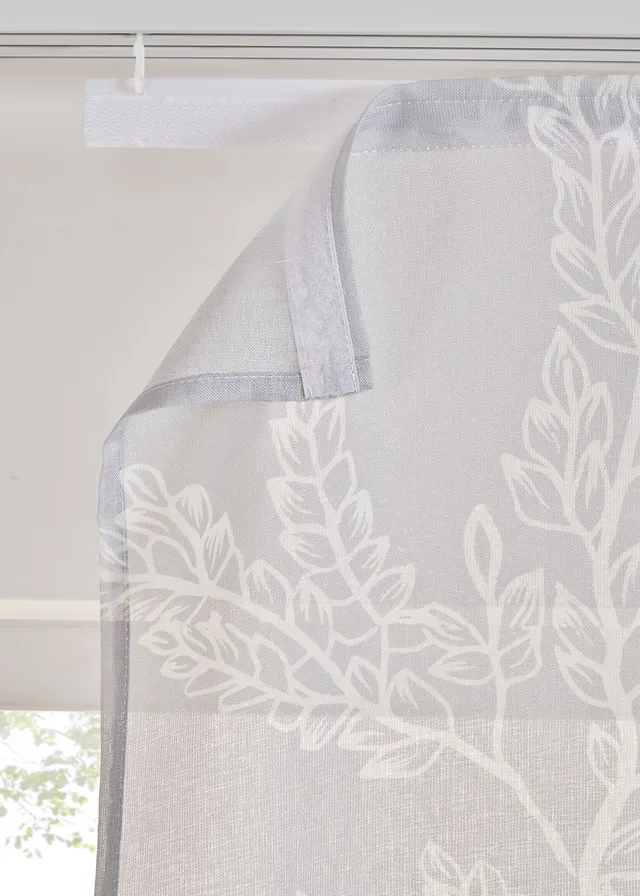 Voilage coulissant à imprimé floral (1 pce) • gris/blanc • product-page.page-title-suffix