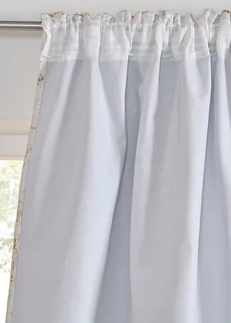 Rideau occultant toucher velours à imprimé brillant (1 pce), aussi en XXL • crème/doré • Boutique bonprix