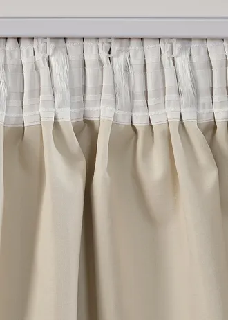 Draperie de întunecare cu material texturat și dos în aceeași nuanță (set/1 buc.) • bej • magazin bonprix