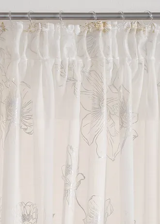 Firana z połyskującym nadrukiem (1 szt.) • biało-złoty • bonprix obchod
