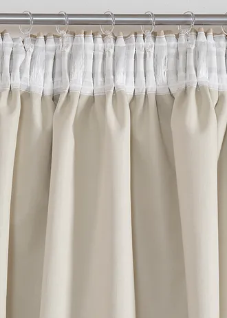 Rideau occultant texturé avec dos de même couleur (1 pce) • beige • Boutique bonprix