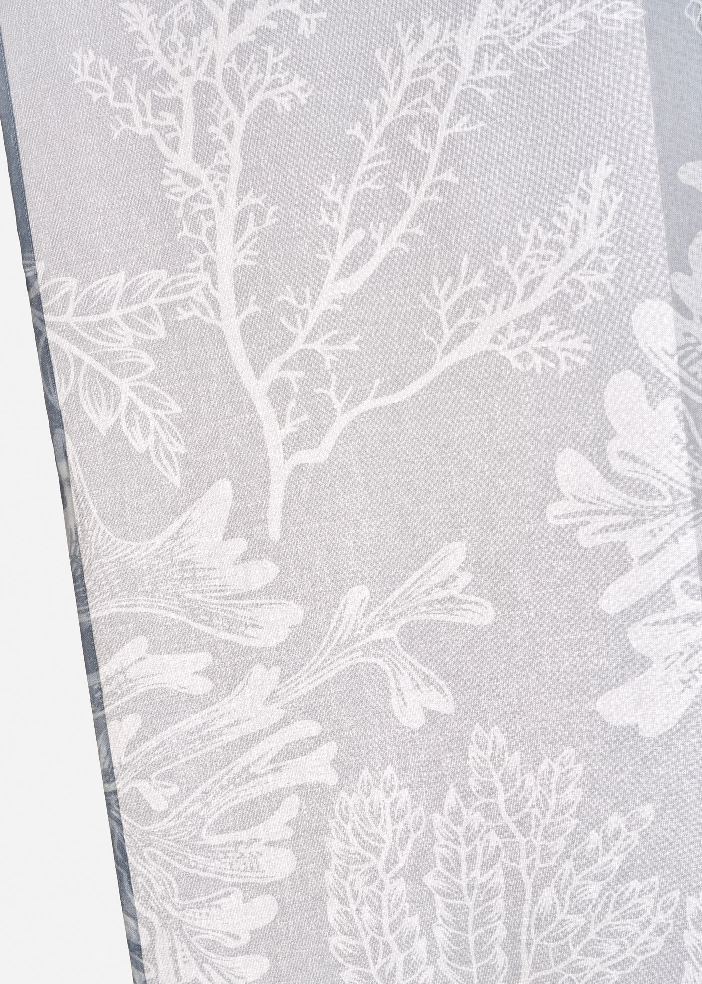 Posuvná záclona s květinovým potiskem (1 ks v balení) • šedo-bílá • bonprix obchod