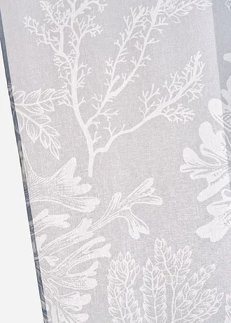 Voilage coulissant à imprimé floral (1 pce) • gris/blanc • Boutique bonprix