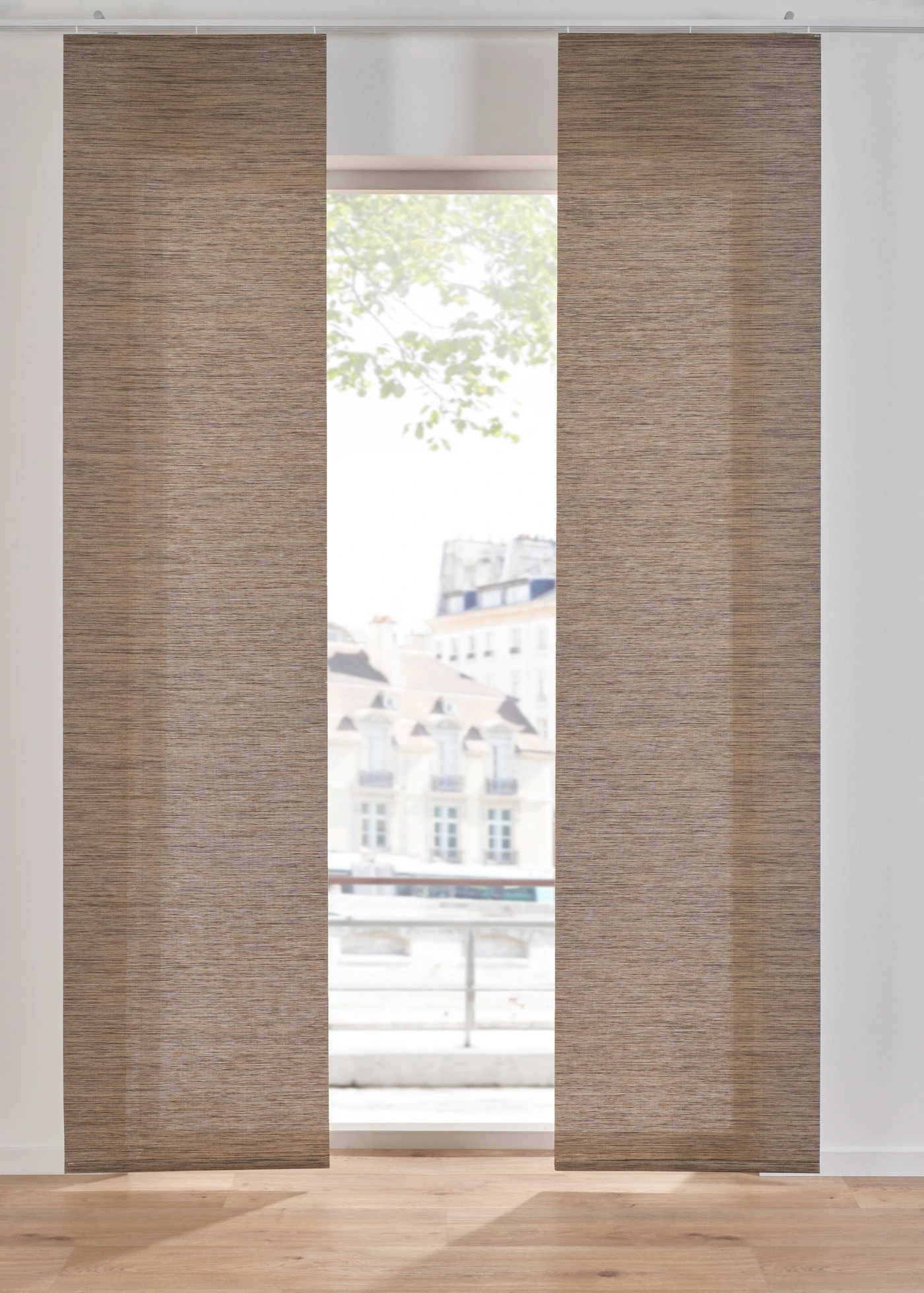 Panneau coulissant en voilage aspect bambou (1 pce) • marron • Boutique bonprix