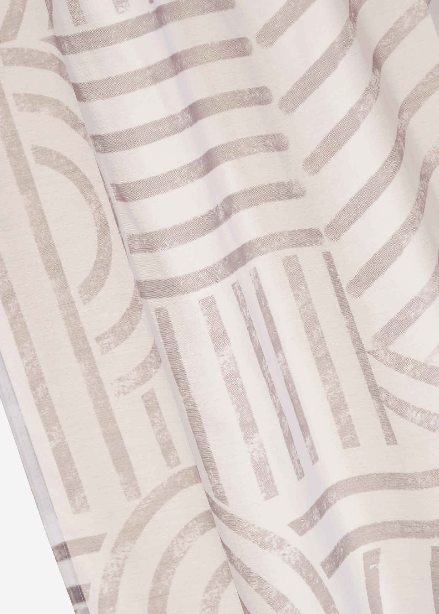 Transparant gordijn met grafisch motief (1 stuk) • taupe • bonprix online shop