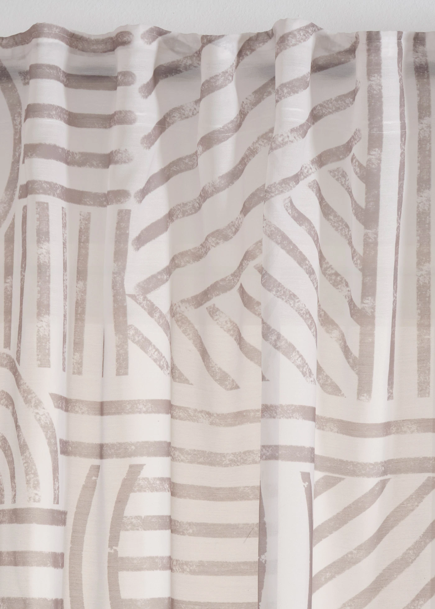 Voilage à imprimé graphique (1 pce) • taupe • Boutique bonprix