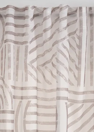 Transparant gordijn met grafisch motief (1 stuk) • taupe • bonprix online shop
