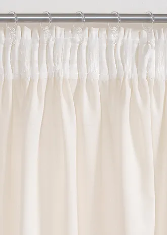 Gordijn in linnenlook met gerecycled polyester (1 stuk) • crème • bonprix online shop