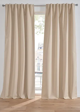 Rideau occultant texturé avec dos de même couleur (1 pce) • beige • Boutique bonprix