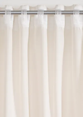 Gordijn in linnenlook met gerecycled polyester (1 stuk) • crème • bonprix online shop