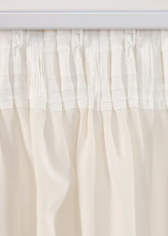 Gordijn in linnenlook met gerecycled polyester (1 stuk) • crème • bonprix online shop