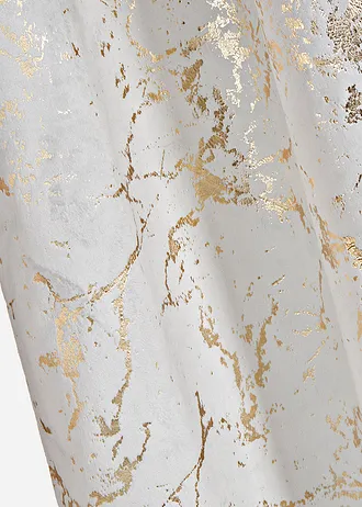 Verduisterend gordijn met een fluweelzacht en glanzend oppervlak, ook verkrijgbaar in extra lang (1 stuk), Kleur: crème-goudkleur