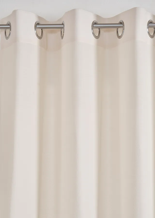 Rideau panneau avec polyester recyclé (1 pce), Couleur: crème