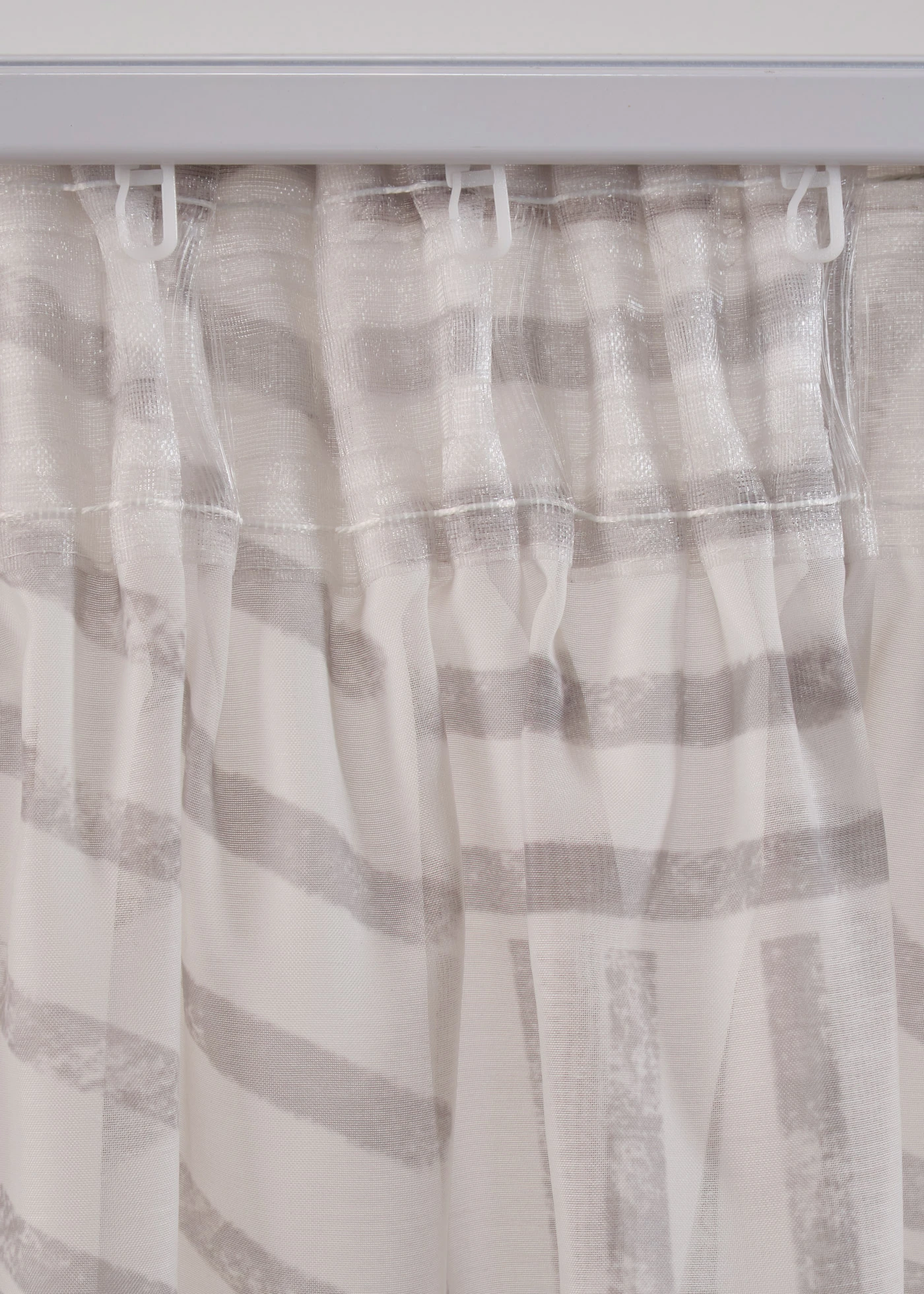 Transparant gordijn met grafisch motief (1 stuk) • taupe • bonprix online shop