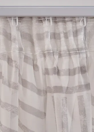 Transparant gordijn met grafisch motief (1 stuk) • taupe • bonprix online shop