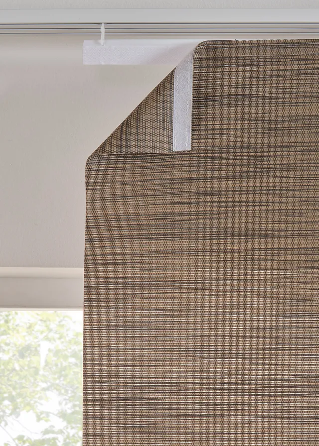 Panneau coulissant en voilage aspect bambou (1 pce), Couleur: marron