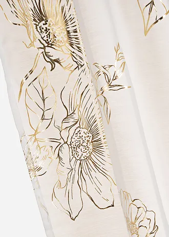 Firana z połyskującym nadrukiem (1 szt.) • biało-złoty • bonprix obchod