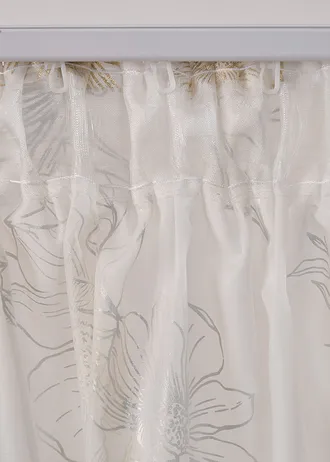 Firana z połyskującym nadrukiem (1 szt.) • biało-złoty • bonprix obchod