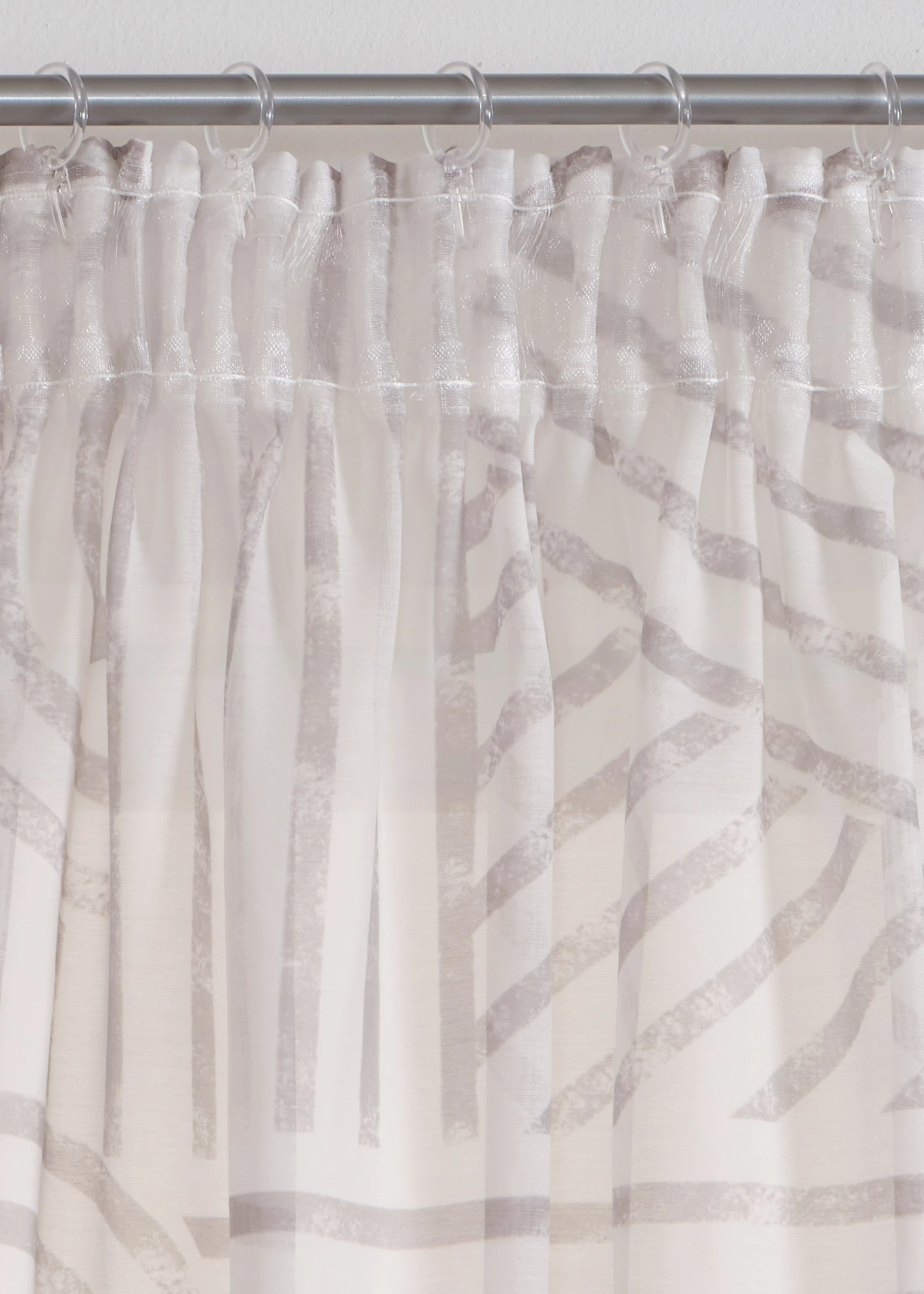 Voilage à imprimé graphique (1 pce) • taupe • Boutique bonprix