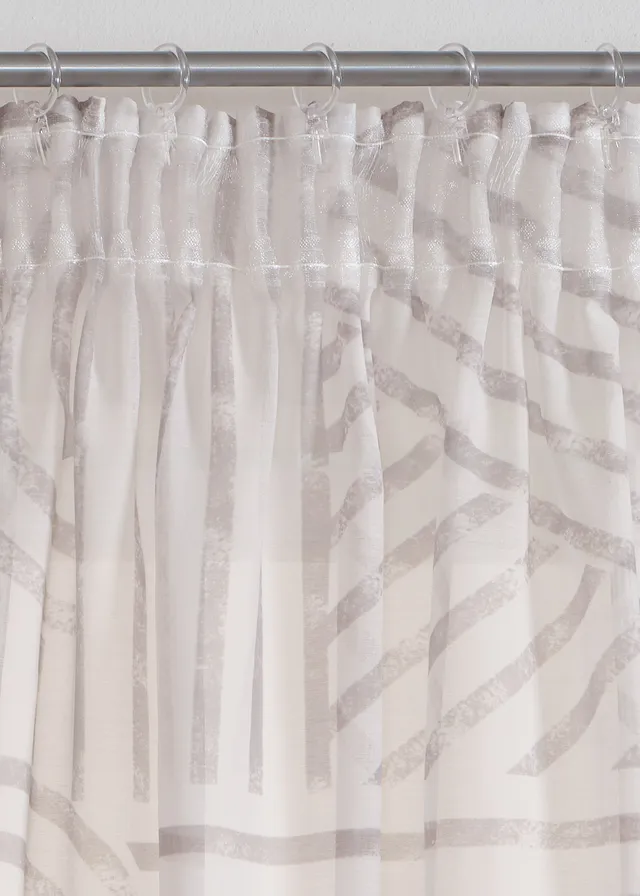 Transparant gordijn met grafisch motief (1 stuk) • taupe • product-page.page-title-suffix