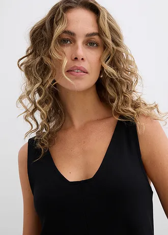 Žerzejové šaty z čisté organické bavlny • černá • bonprix obchod