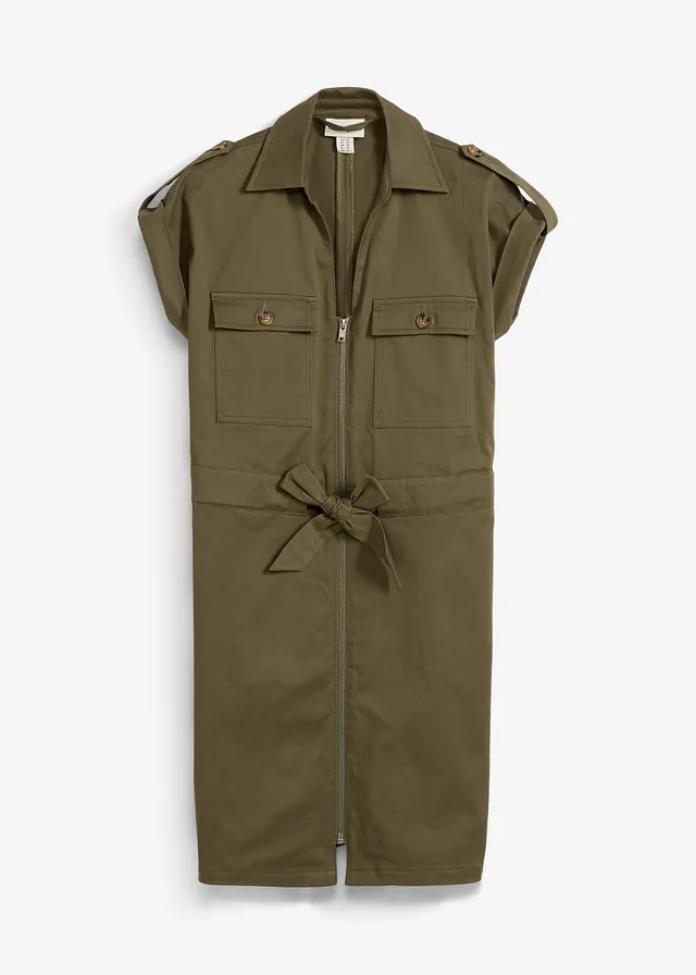 Rochie din twill din material elastic cu bumbac