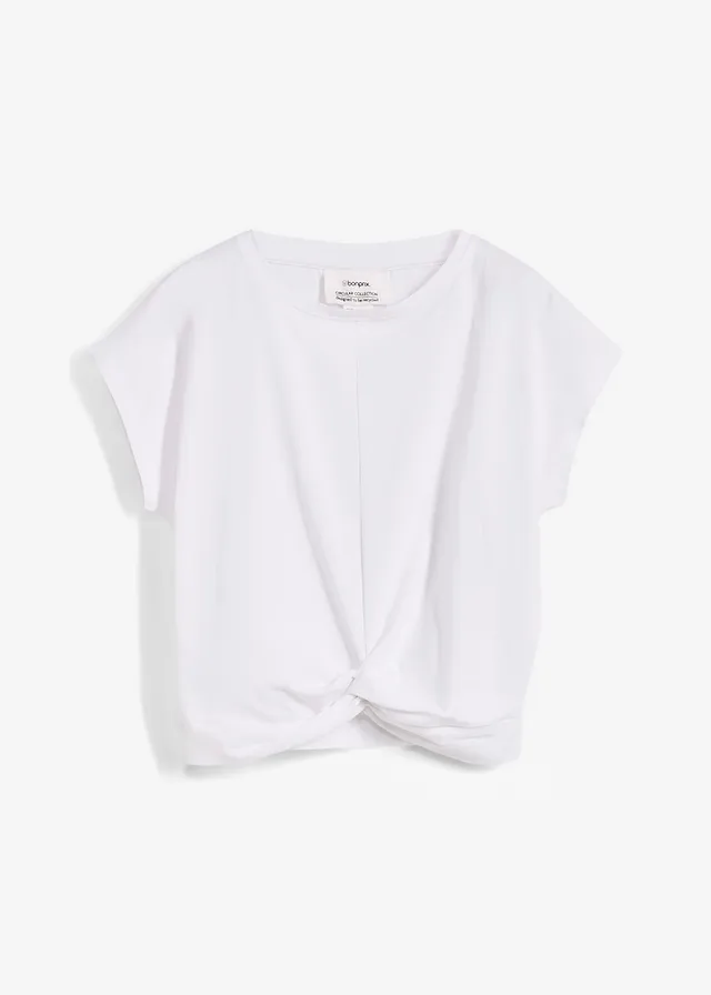 T-shirt court 100% coton, Couleur: blanc
