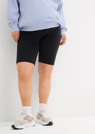 Lot de 2 cyclistes de grossesse en coton, Couleur: noir + noir