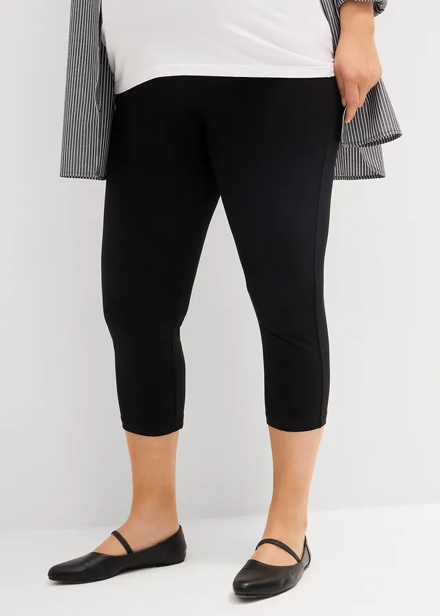 Zwangerschapslegging capri (set van 2), Kleur: zwart/ rookgrijs