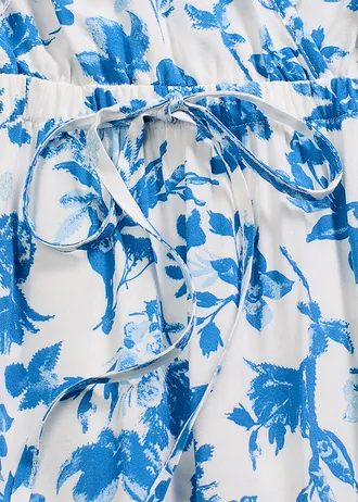 Midi šaty ze splývavé viskózy • bílo-modrá • bonprix obchod