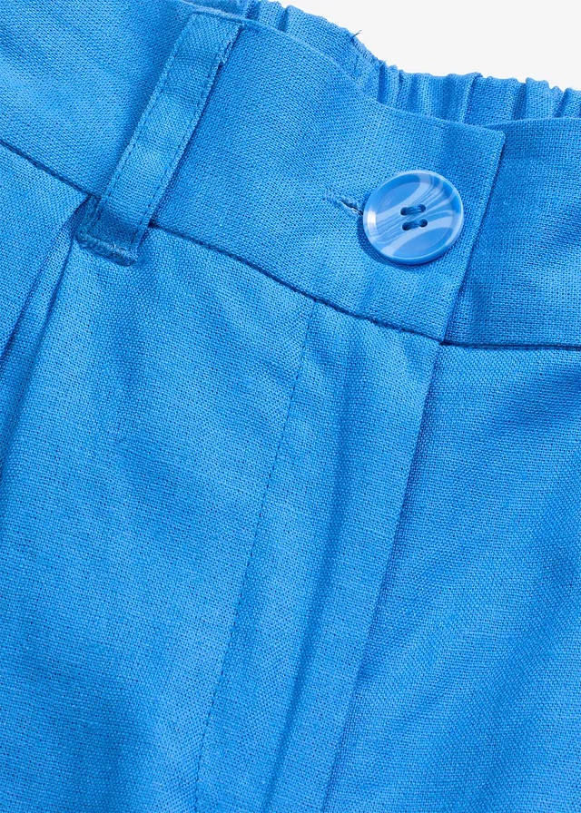 Wijde bermuda van een luchtige linnenmix • gletsjerblauw • product-page.page-title-suffix