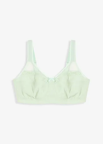 Odlehčující podprsenka bez kostic, s měkkou organickou bavlnou • světle rákosová • bonprix obchod