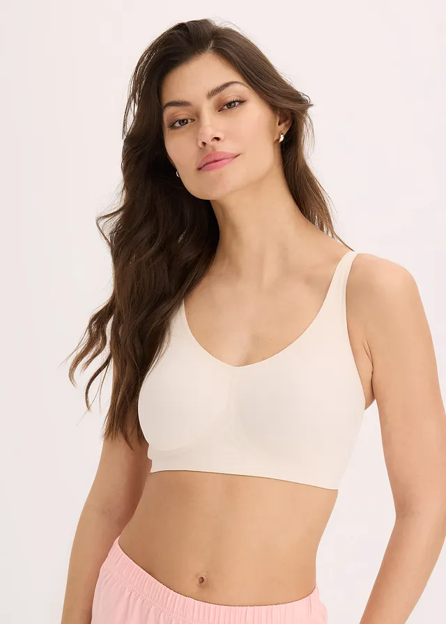 Soutien-gorge Feel Comfort rembourré, sans armatures, découpes laser, Jelly Gel, Couleur: beige sable