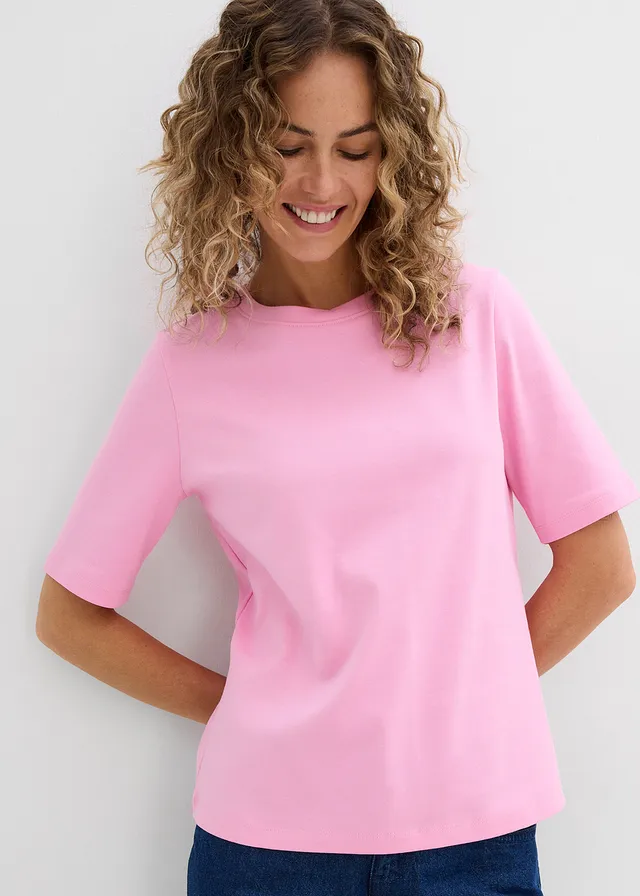 T-shirt van puur biologisch katoen, Kleur: roze