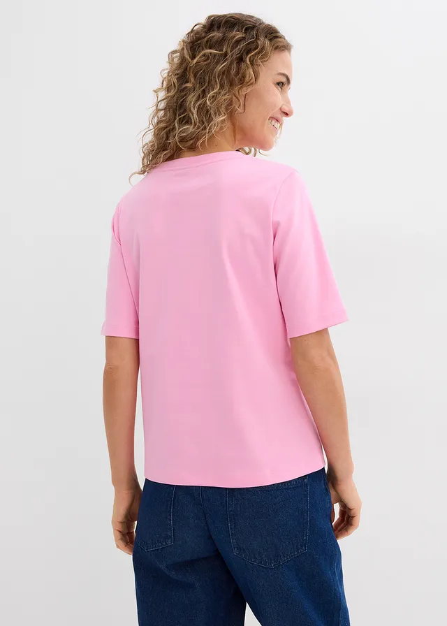 T-shirt van puur biologisch katoen, Kleur: roze