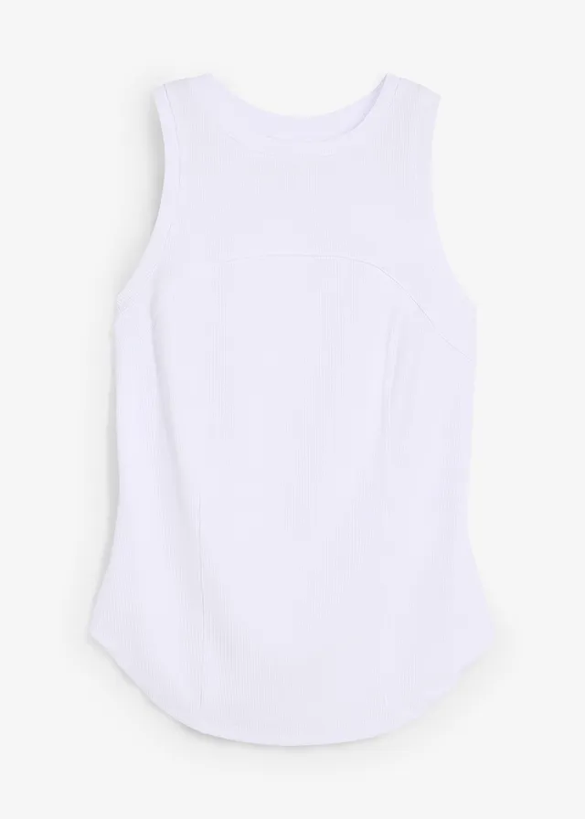 Tanktop met siernaden • wit • bonprix online shop
